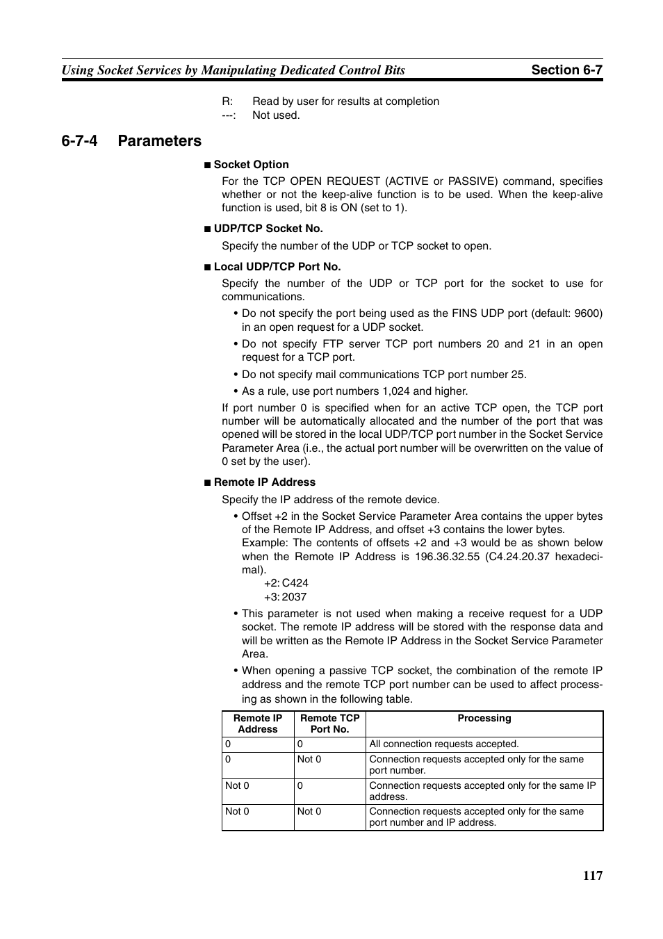 Parameters, 7-4 parameters | Omron CS CJ1W-ETN21 User Manual | Page 141 / 242