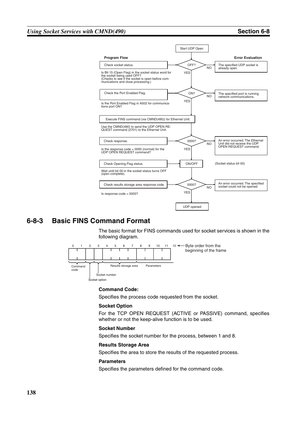 Basic fins command format, 8-3 basic fins command format | Omron CS CJ1W-ETN21 User Manual | Page 162 / 242
