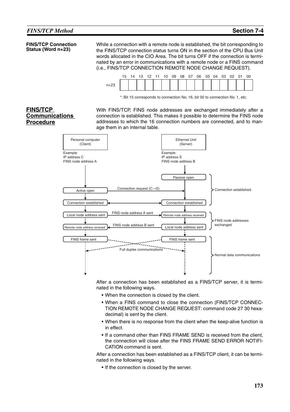 Fins/tcp communications procedure | Omron CS CJ1W-ETN21 User Manual | Page 197 / 242