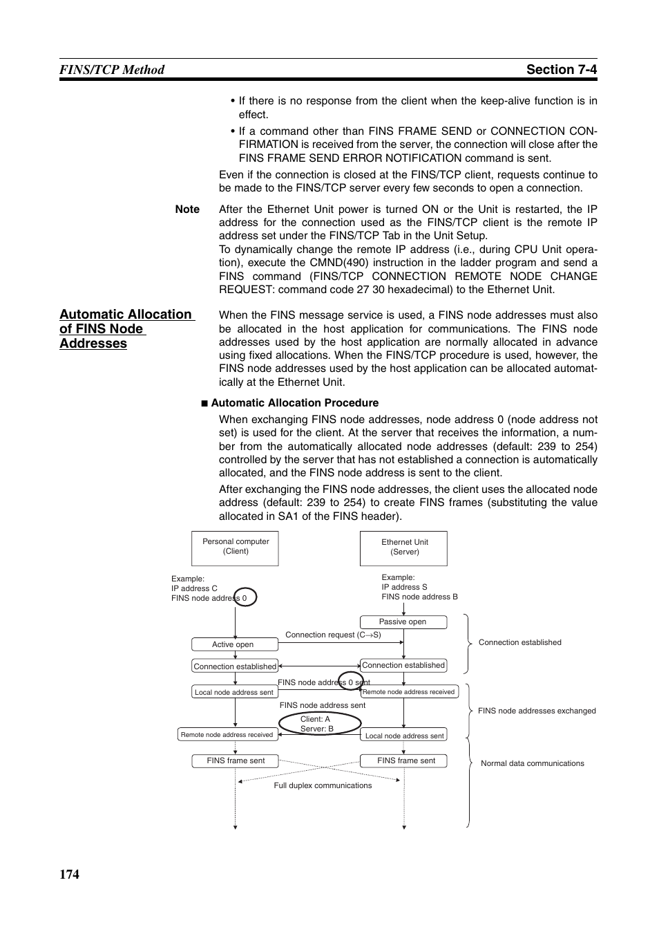 Automatic allocation of fins node addresses | Omron CS CJ1W-ETN21 User Manual | Page 198 / 242