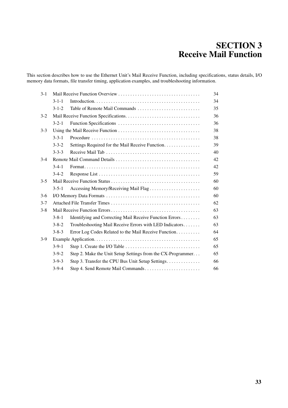 Section 3 receive mail function | Omron CS CJ1W-ETN21 User Manual | Page 57 / 242