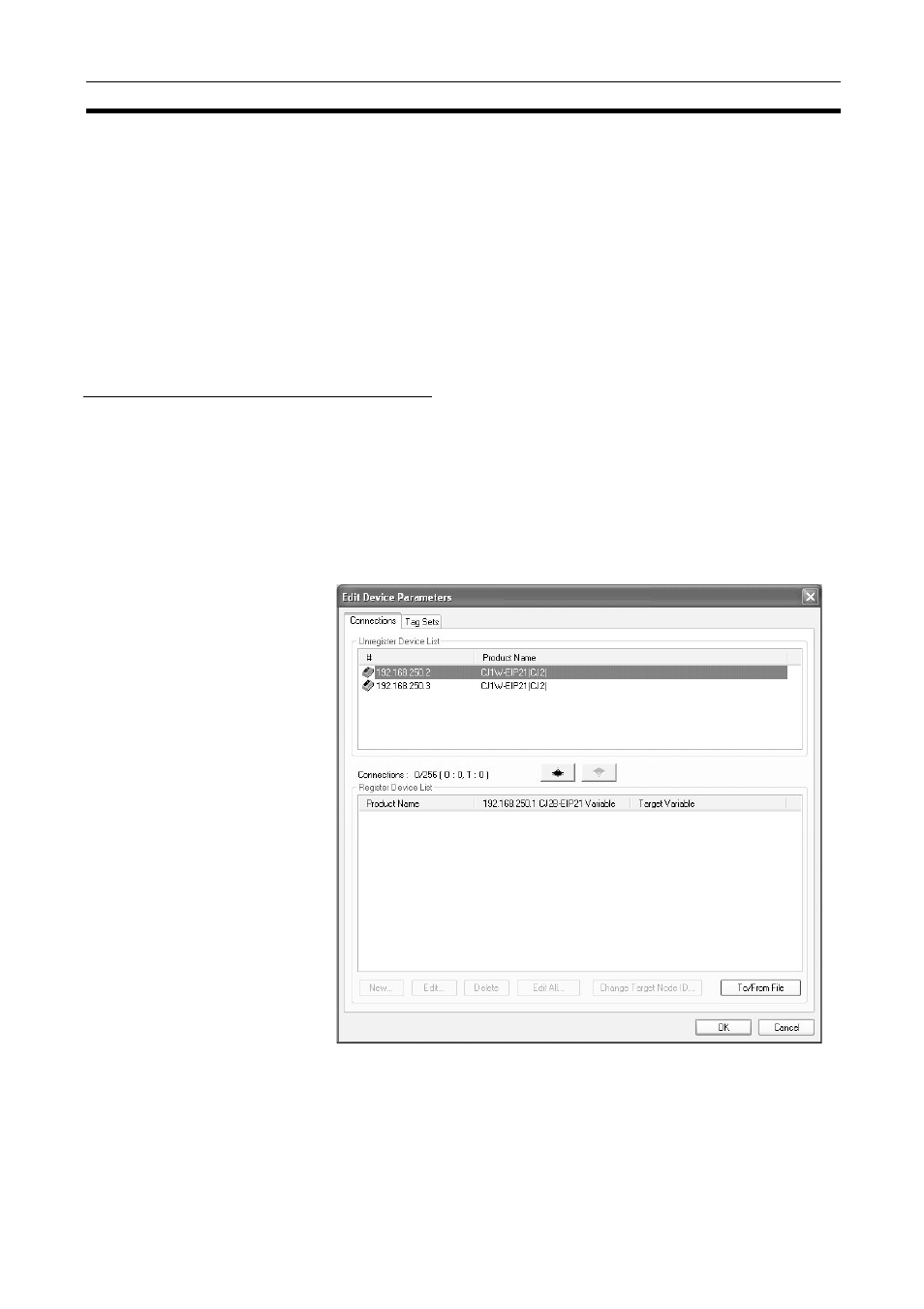 2-5 connection settings, Connection settings, To 6-2-5 | Omron SYSMAC CJ1W-EIP21 User Manual | Page 167 / 464