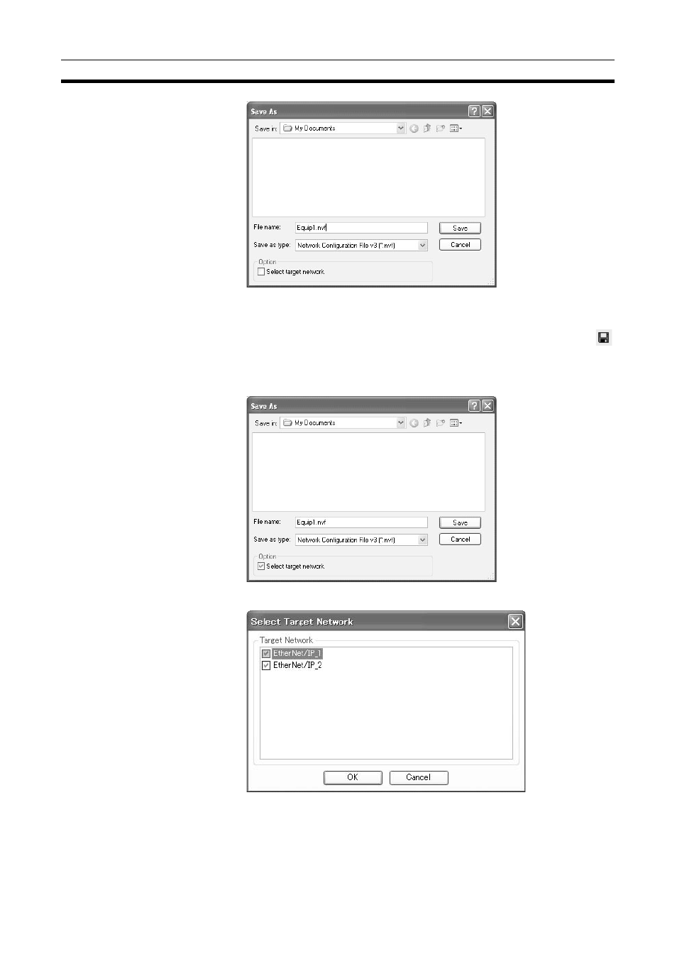 2-16 reading a network configuration file, Reading a network configuration file | Omron SYSMAC CJ1W-EIP21 User Manual | Page 204 / 464