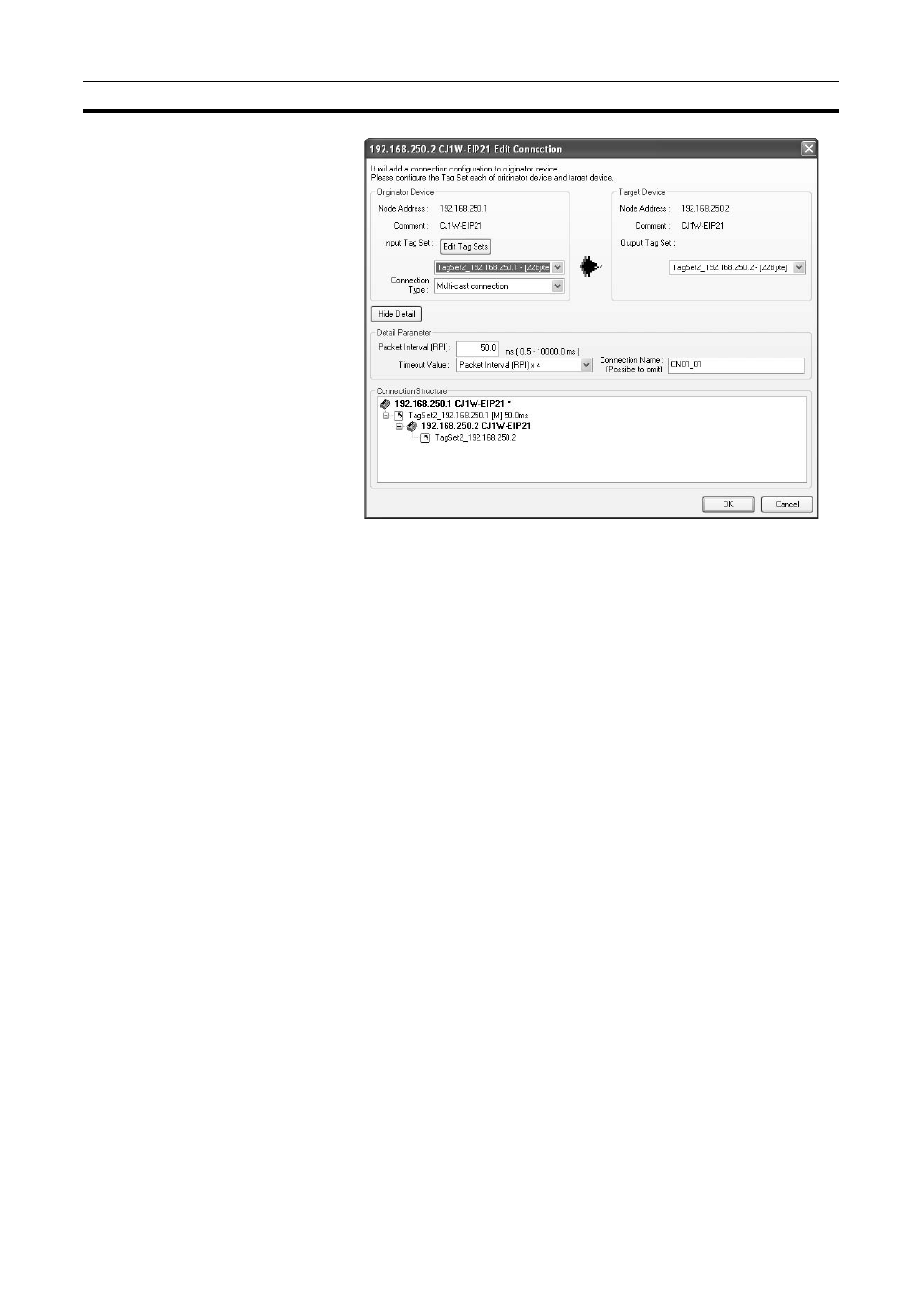 2-5 rpi setting examples, Rpi setting examples | Omron SYSMAC CJ1W-EIP21 User Manual | Page 302 / 464