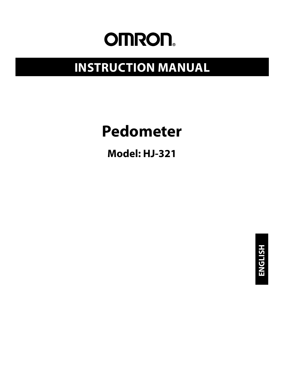 Omron Pedometer HJ-321 User Manual | 23 pages