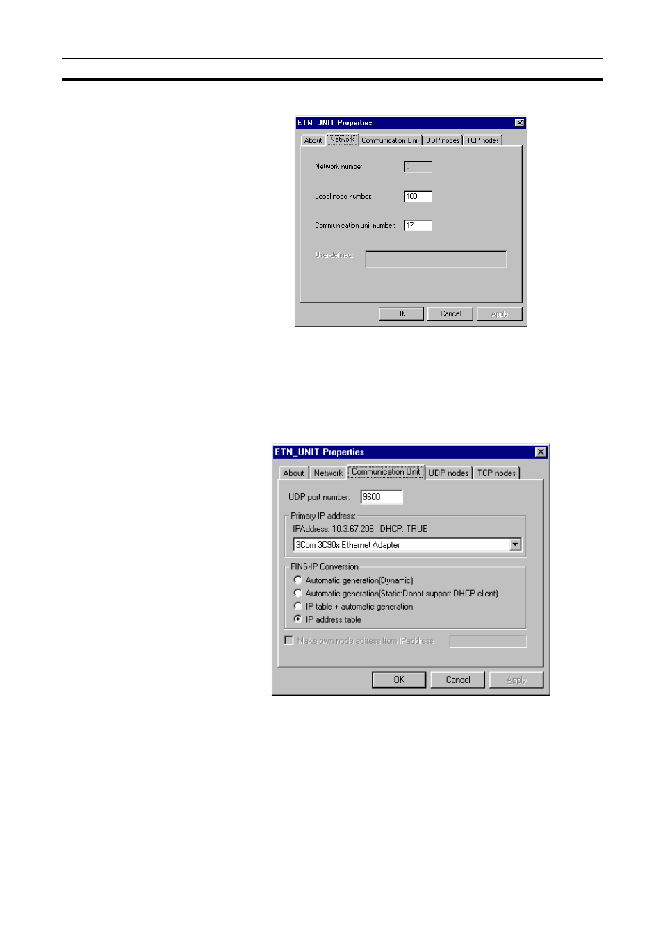 Omron CS1W-ETN21 User Manual | Page 156 / 285