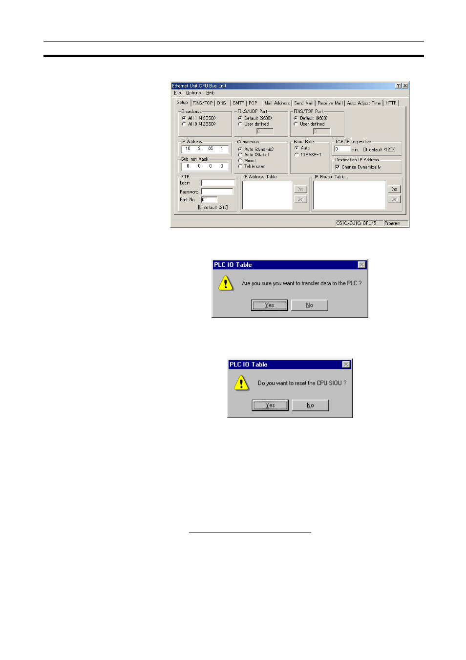8 using the web browser setting function, Using the web browser setting function | Omron CS1W-ETN21 User Manual | Page 68 / 285
