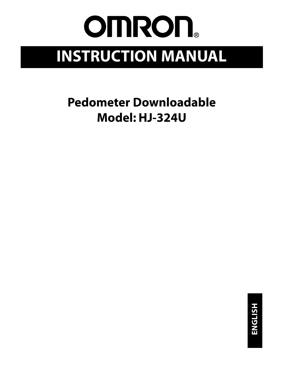 Omron Pedometer HJ-324U User Manual | 28 pages