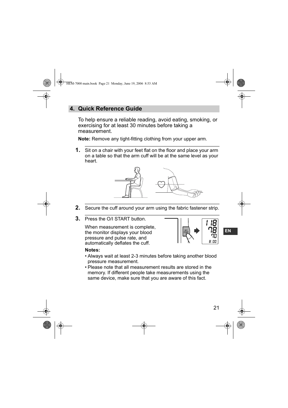 Omron M6 Comfort User Manual | Page 21 / 30