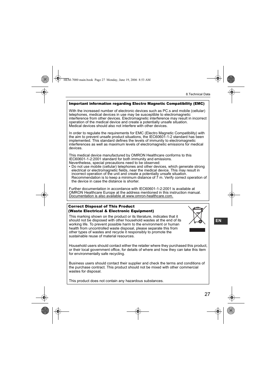 Omron M6 Comfort User Manual | Page 27 / 30