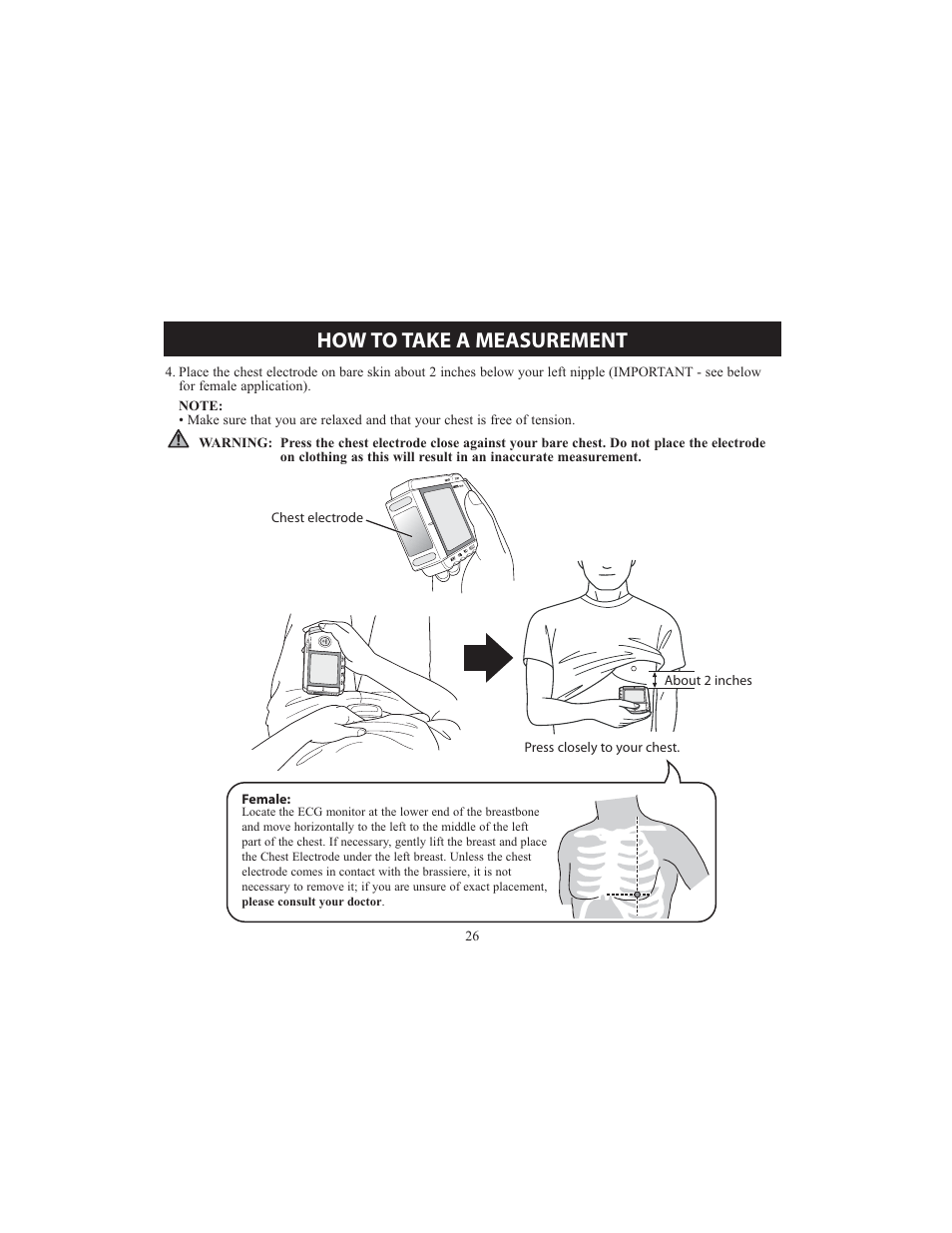 How to take a measurement | Omron HCG-801 User Manual | Page 26 / 128