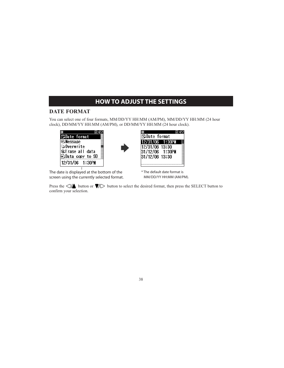 How to adjust the settings | Omron HCG-801 User Manual | Page 38 / 128
