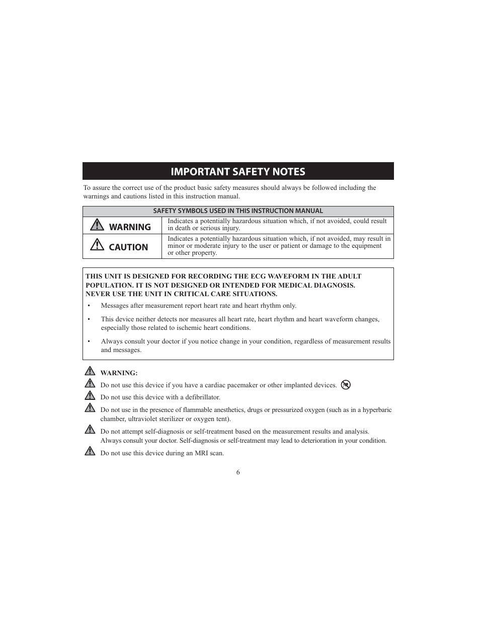 Omron HCG-801 User Manual | Page 6 / 128