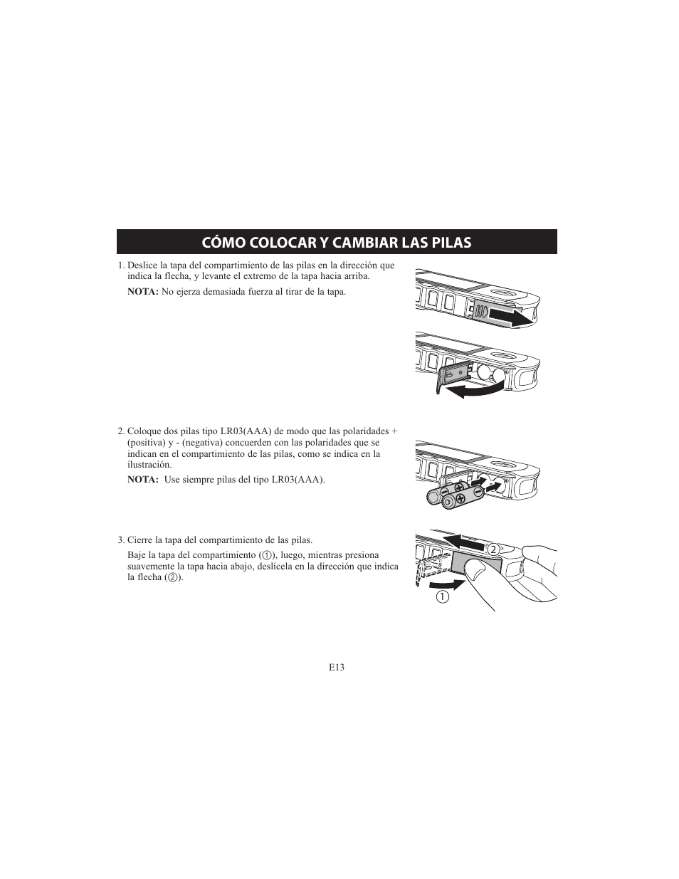 Cómo colocar y cambiar las pilas | Omron HCG-801 User Manual | Page 77 / 128