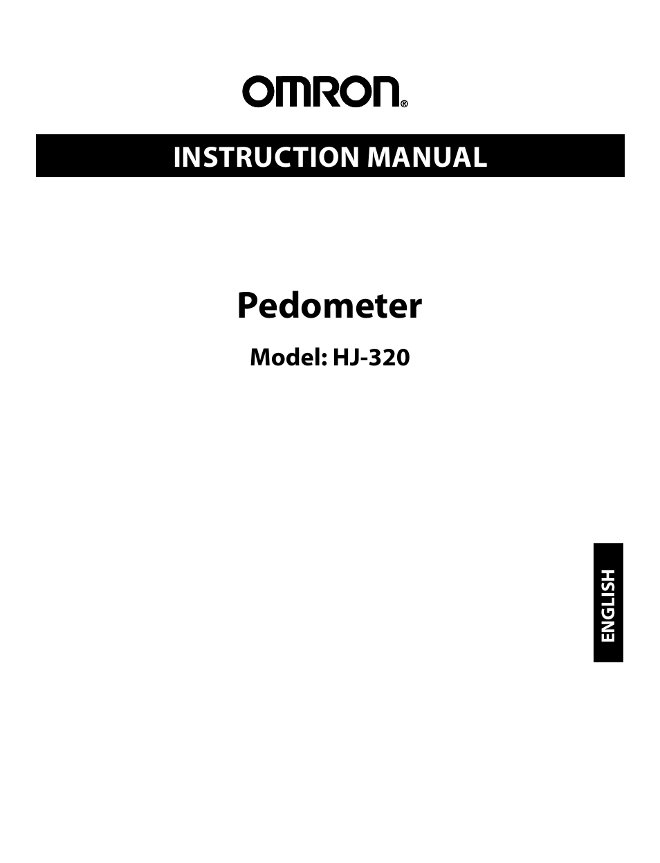 Omron Pedometer HJ-320 User Manual | 22 pages