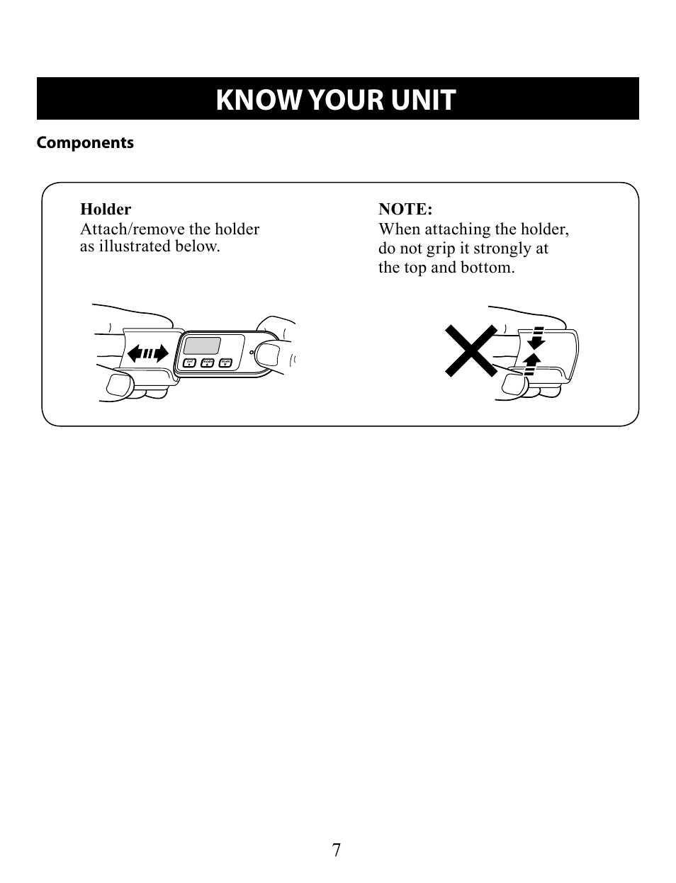 Know your unit | Omron Pedometer HJ-320 User Manual | Page 7 / 22