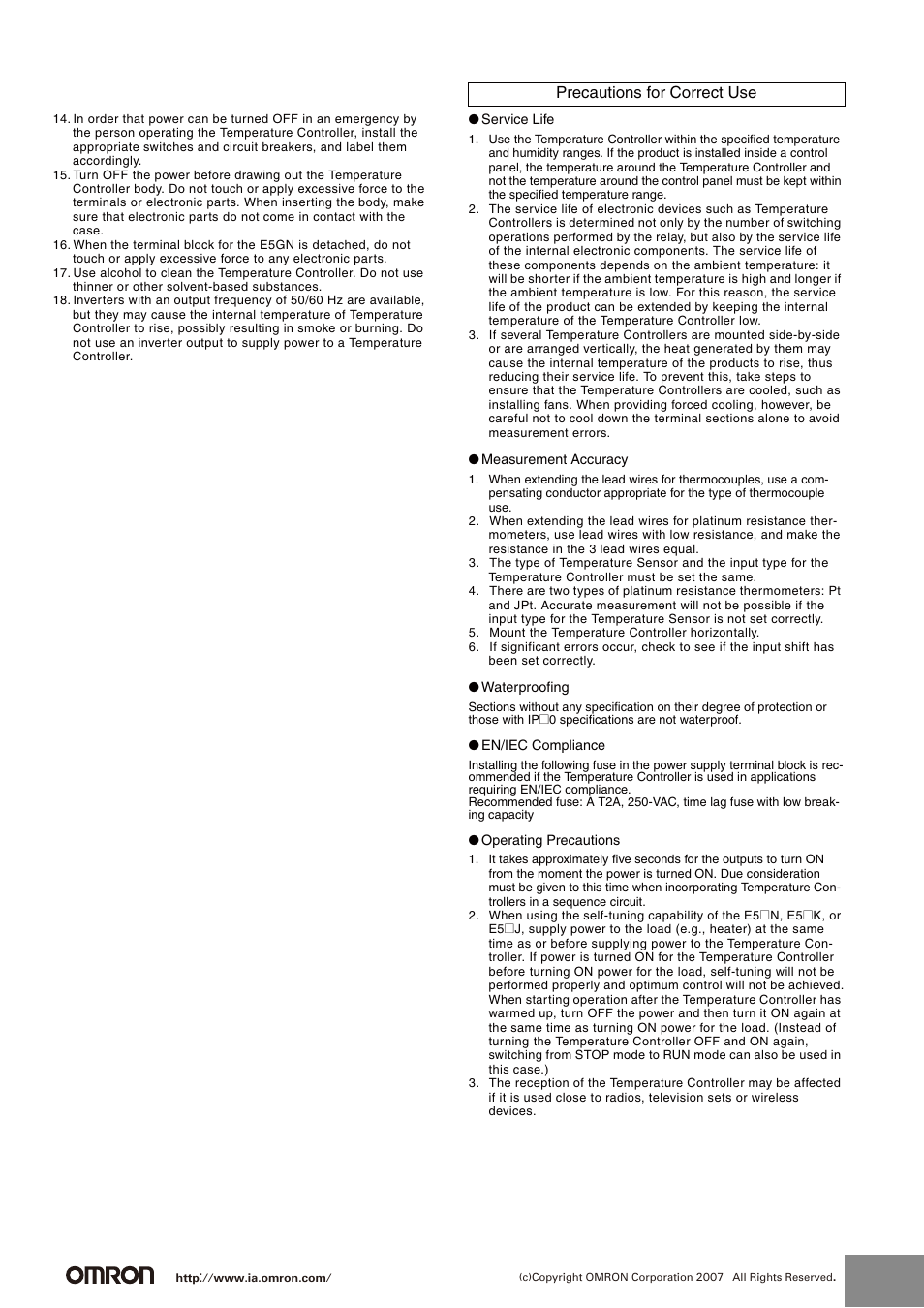 Omron DeviceNet Communications Unit E5ZN-DRT User Manual | Page 7 / 9