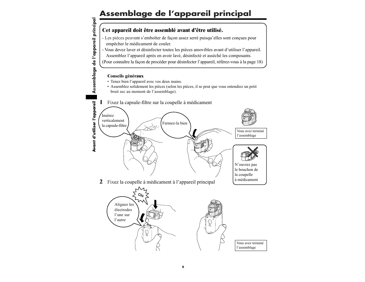 Assemblage de l’appareil principal | Omron NE-U22V User Manual | Page 32 / 72