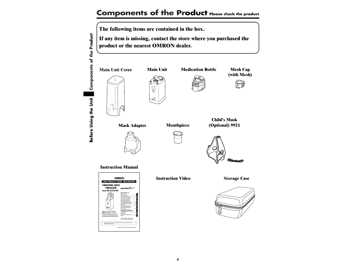 Components of the pr oduct | Omron NE-U22V User Manual | Page 6 / 72