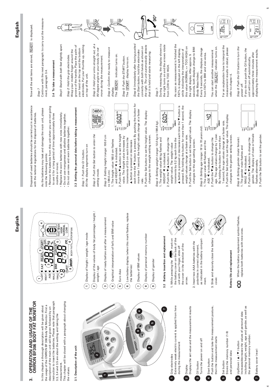 English | Omron BF306 User Manual | Page 3 / 5