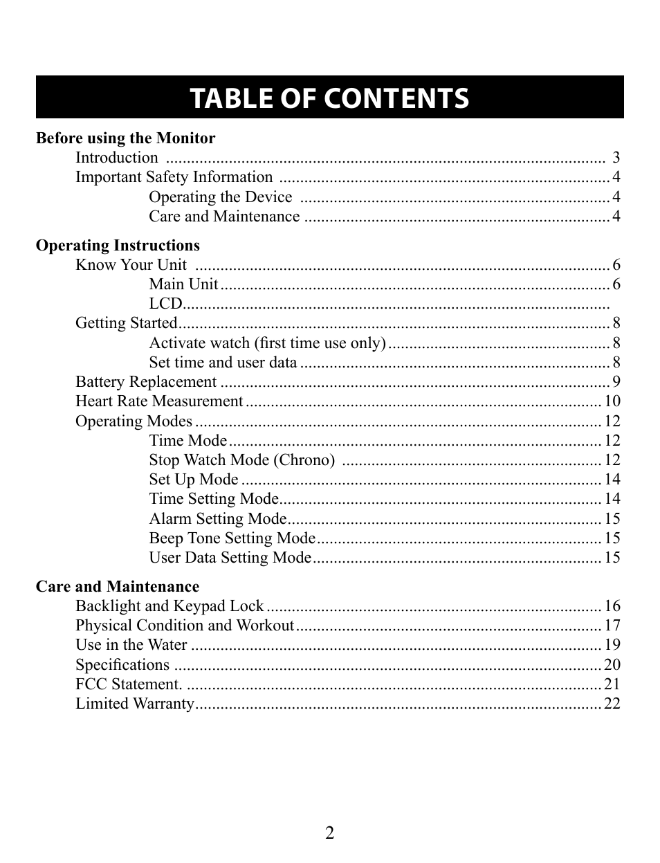 Omron STRAPLESS HR-210 User Manual | Page 2 / 23