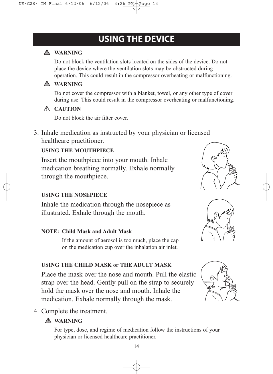 Using the device | Omron NE-C28 User Manual | Page 14 / 112