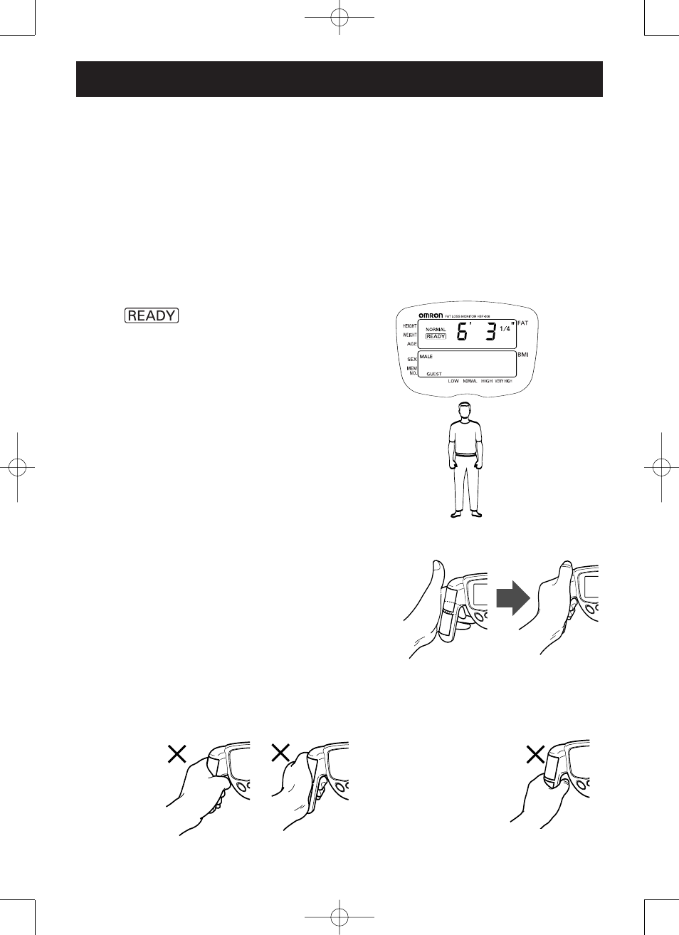 How to take a measurement | Omron HBF 306C User Manual | Page 17 / 24
