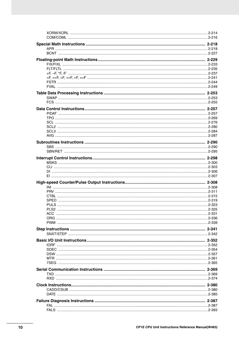 Omron SYSMAC CP CP1E-N@@D@-@ User Manual | Page 13 / 467