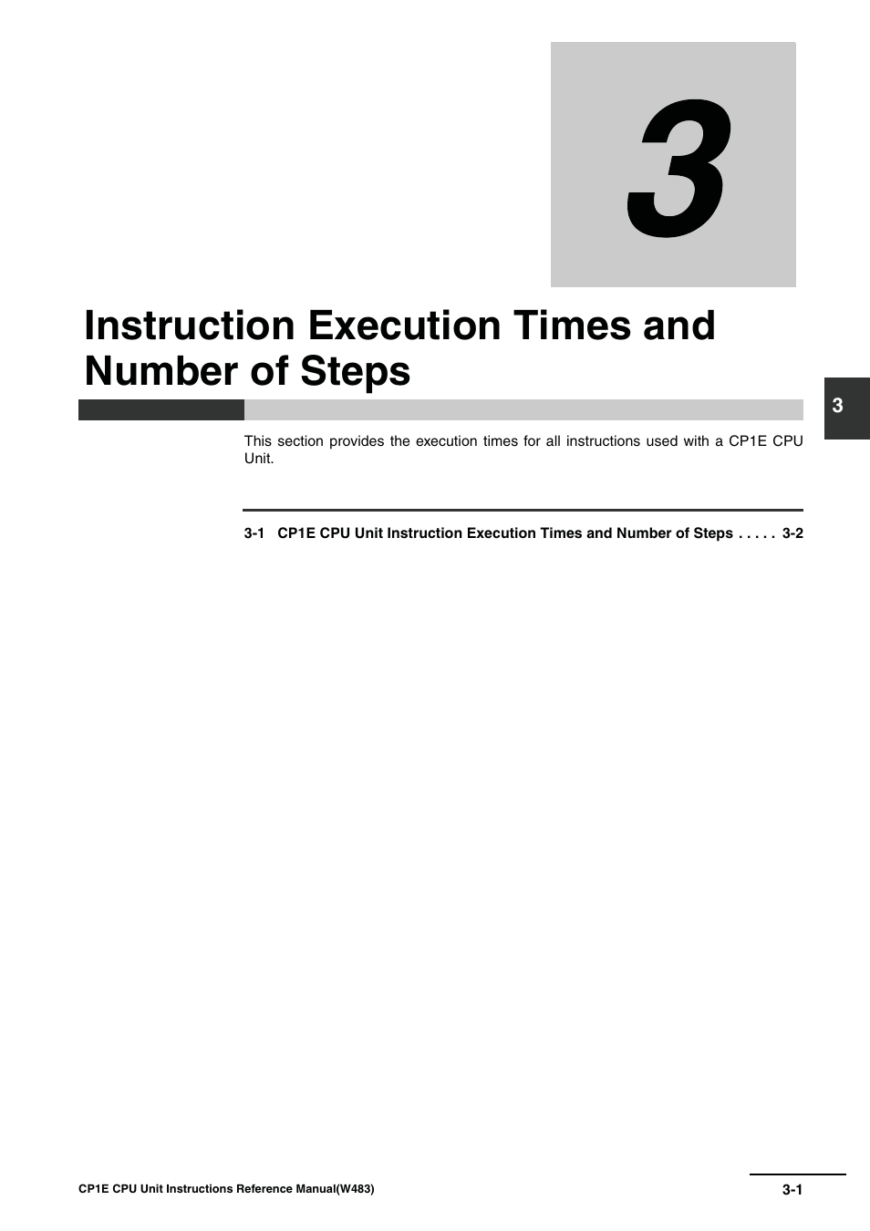 Instruction execution times and number of steps | Omron SYSMAC CP CP1E-N@@D@-@ User Manual | Page 437 / 467