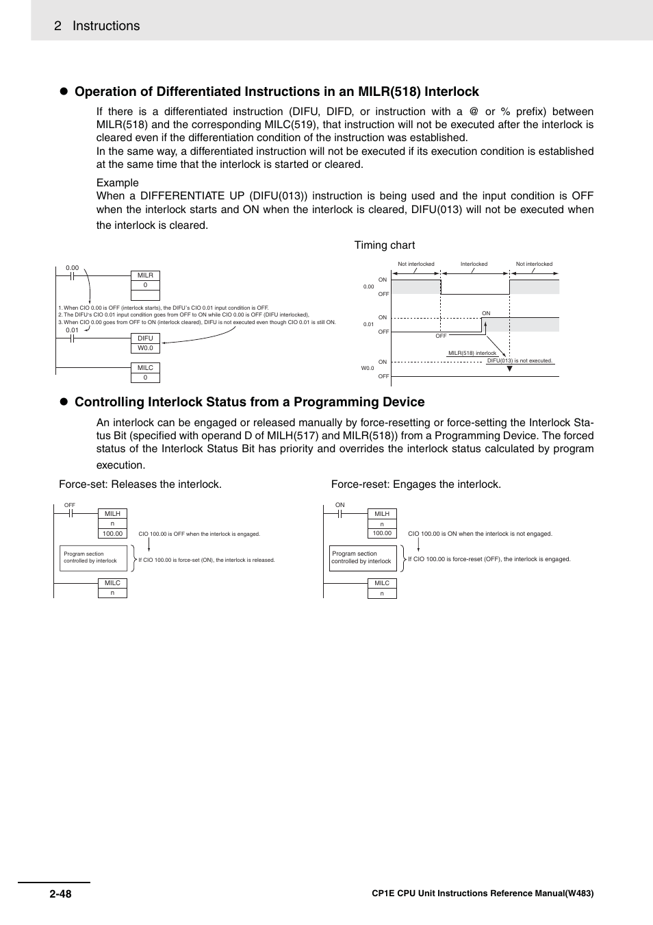 2 instructions | Omron SYSMAC CP CP1E-N@@D@-@ User Manual | Page 84 / 467