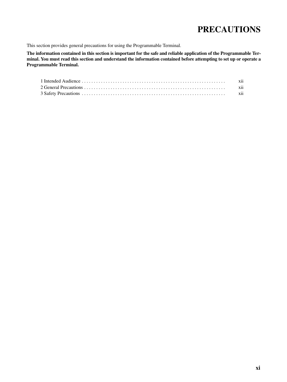 Precautions | Omron Programmable Terminals NT31 NT31C User Manual | Page 10 / 296