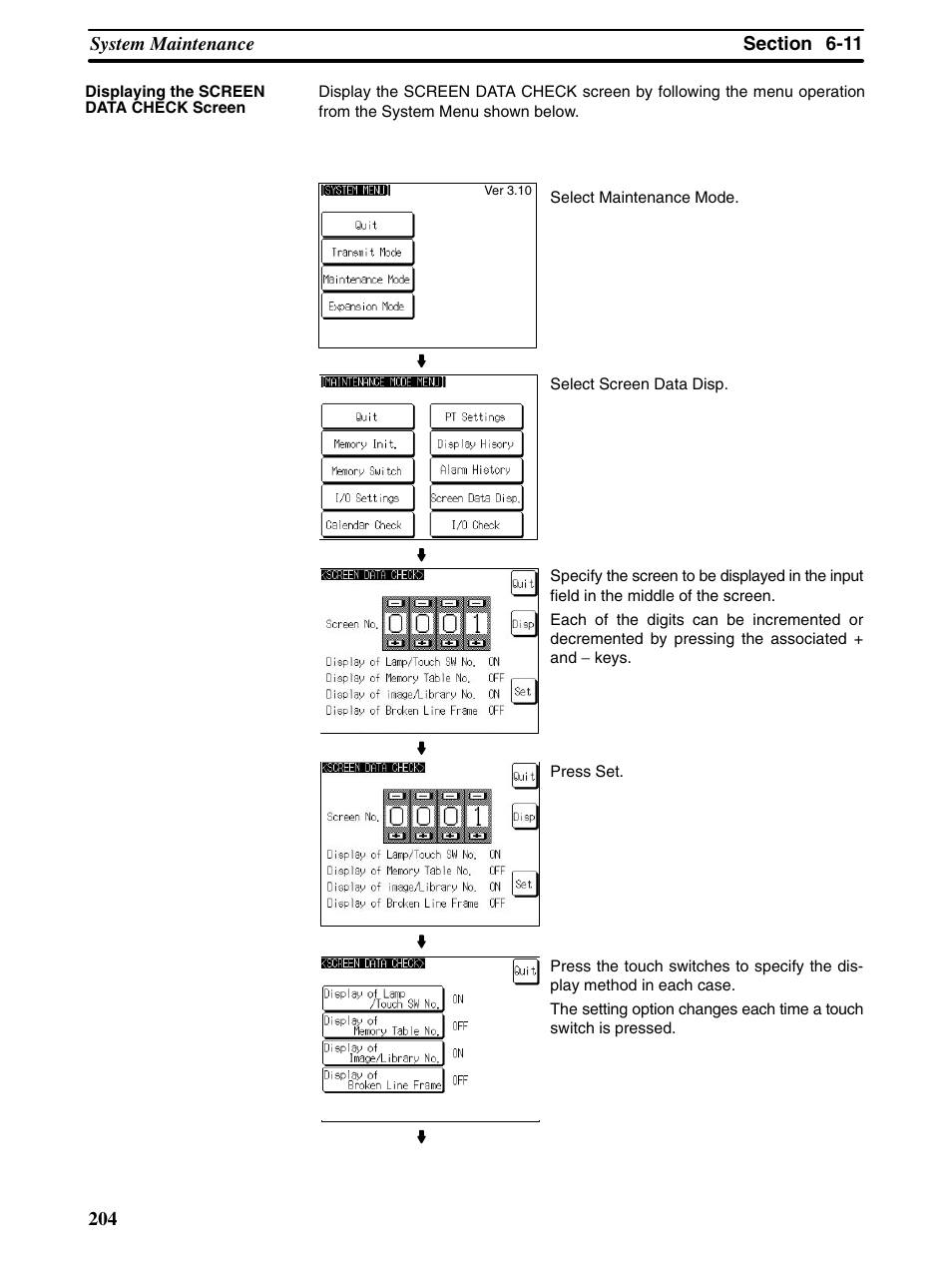 Omron Programmable Terminals NT31 NT31C User Manual | Page 214 / 296