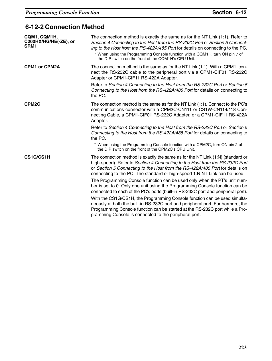 12-2 connection method | Omron Programmable Terminals NT31 NT31C User Manual | Page 233 / 296