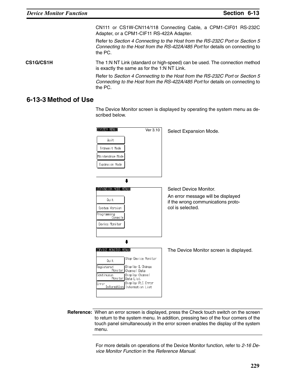 13-3 method of use | Omron Programmable Terminals NT31 NT31C User Manual | Page 239 / 296