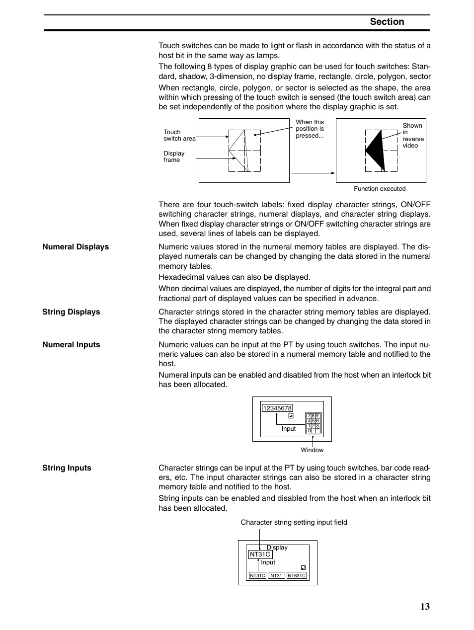 Omron Programmable Terminals NT31 NT31C User Manual | Page 25 / 296