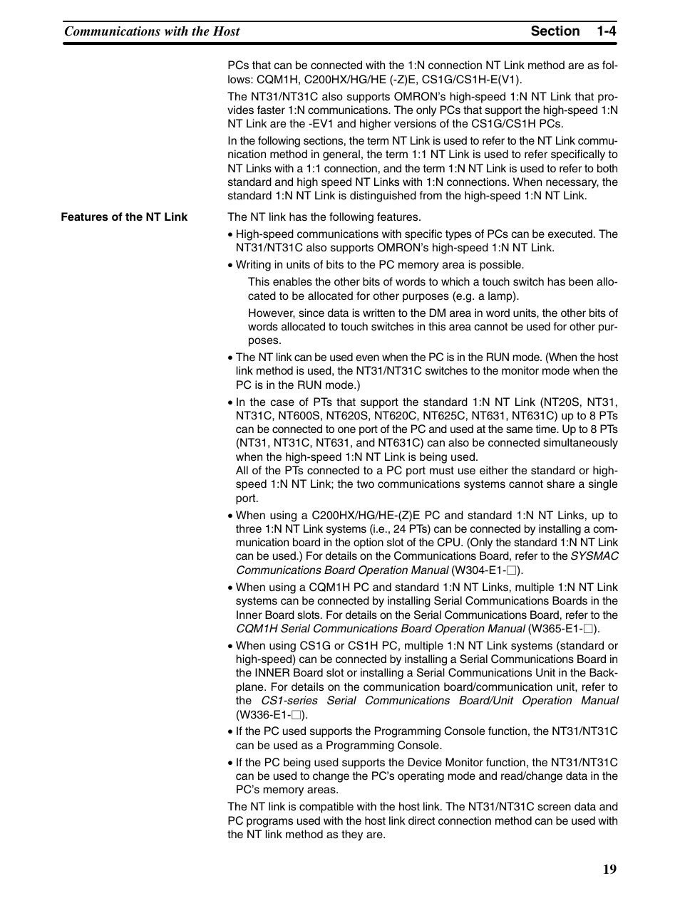 Omron Programmable Terminals NT31 NT31C User Manual | Page 31 / 296