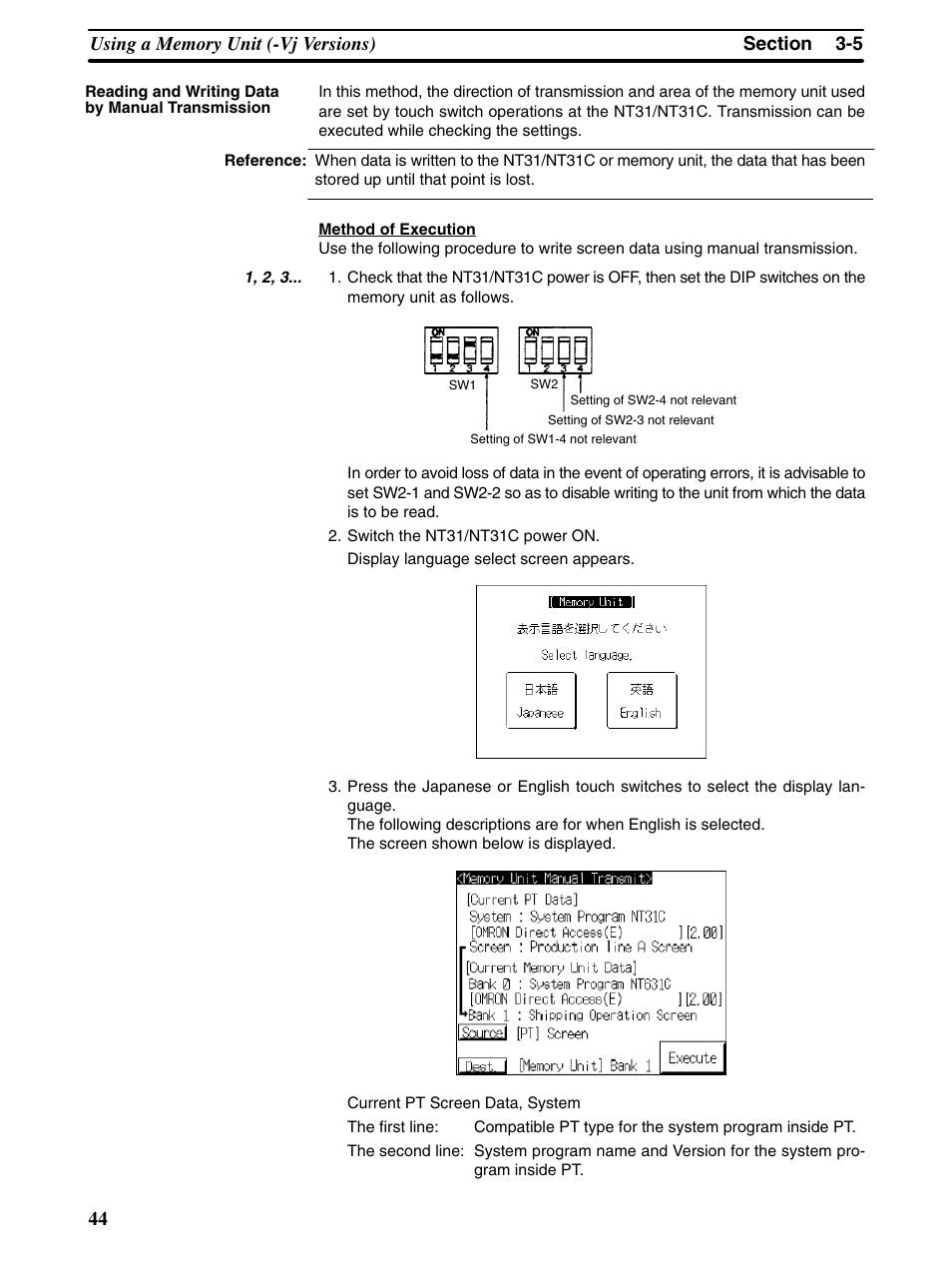 Omron Programmable Terminals NT31 NT31C User Manual | Page 55 / 296