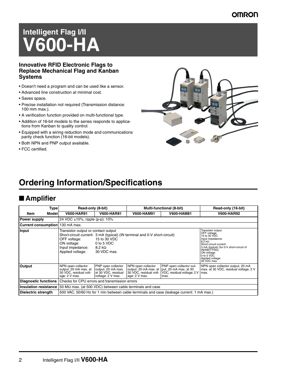 Omron V600-HA User Manual | 15 pages