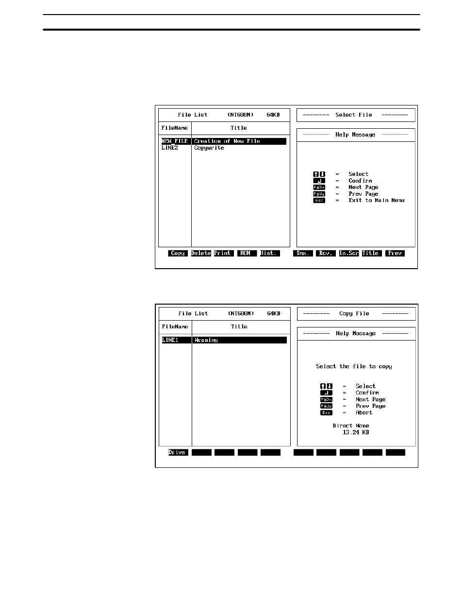 1 copying files | Omron NT20M User Manual | Page 100 / 131