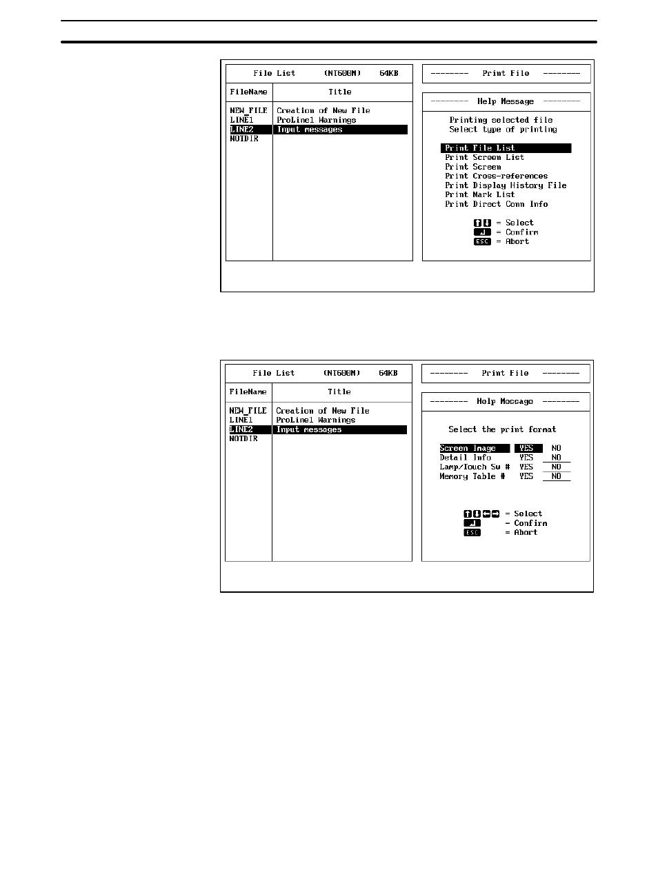 3 printing from the screen selection display | Omron NT20M User Manual | Page 107 / 131