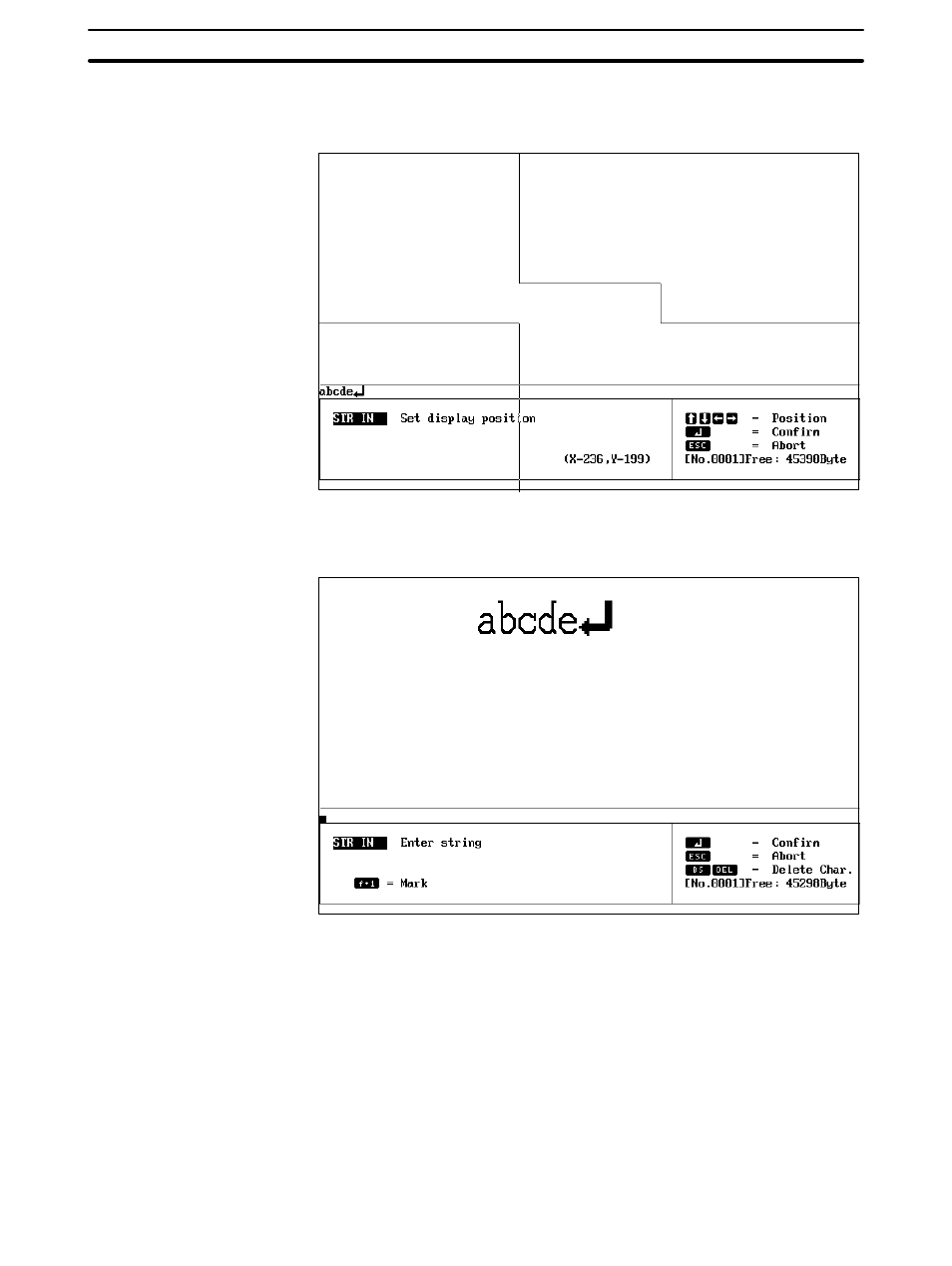 1-2 deleting character strings | Omron NT20M User Manual | Page 29 / 131