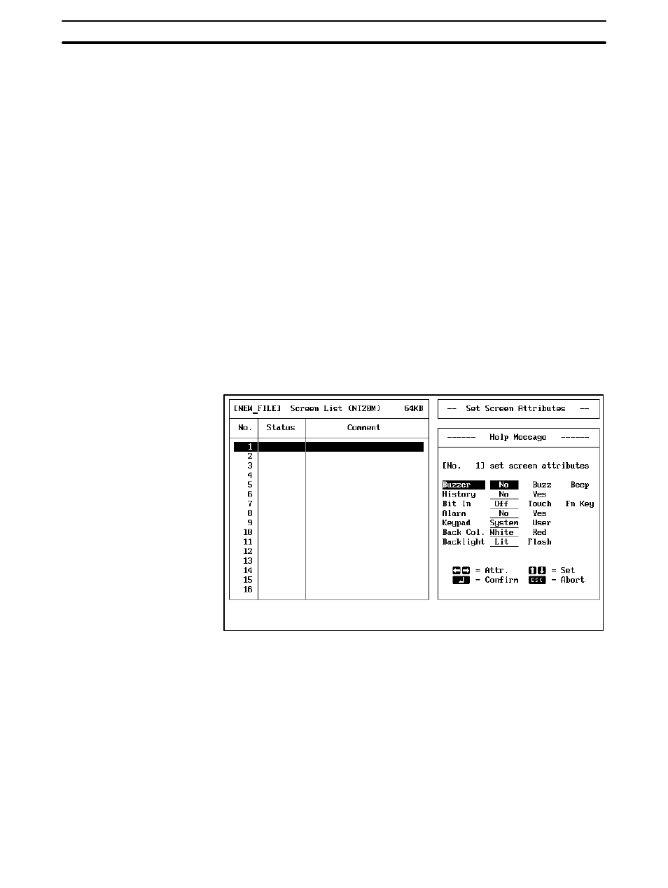 12 screen attributes | Omron NT20M User Manual | Page 82 / 131