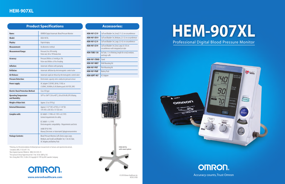 Omron Hem 907XL User Manual | 4 pages