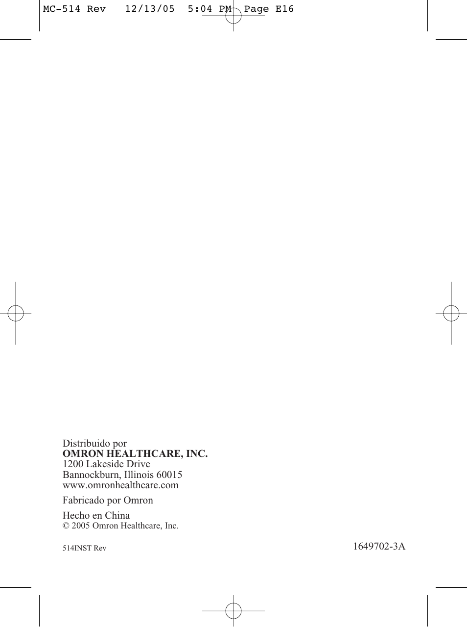 Omron MC 514 User Manual | Page 32 / 32