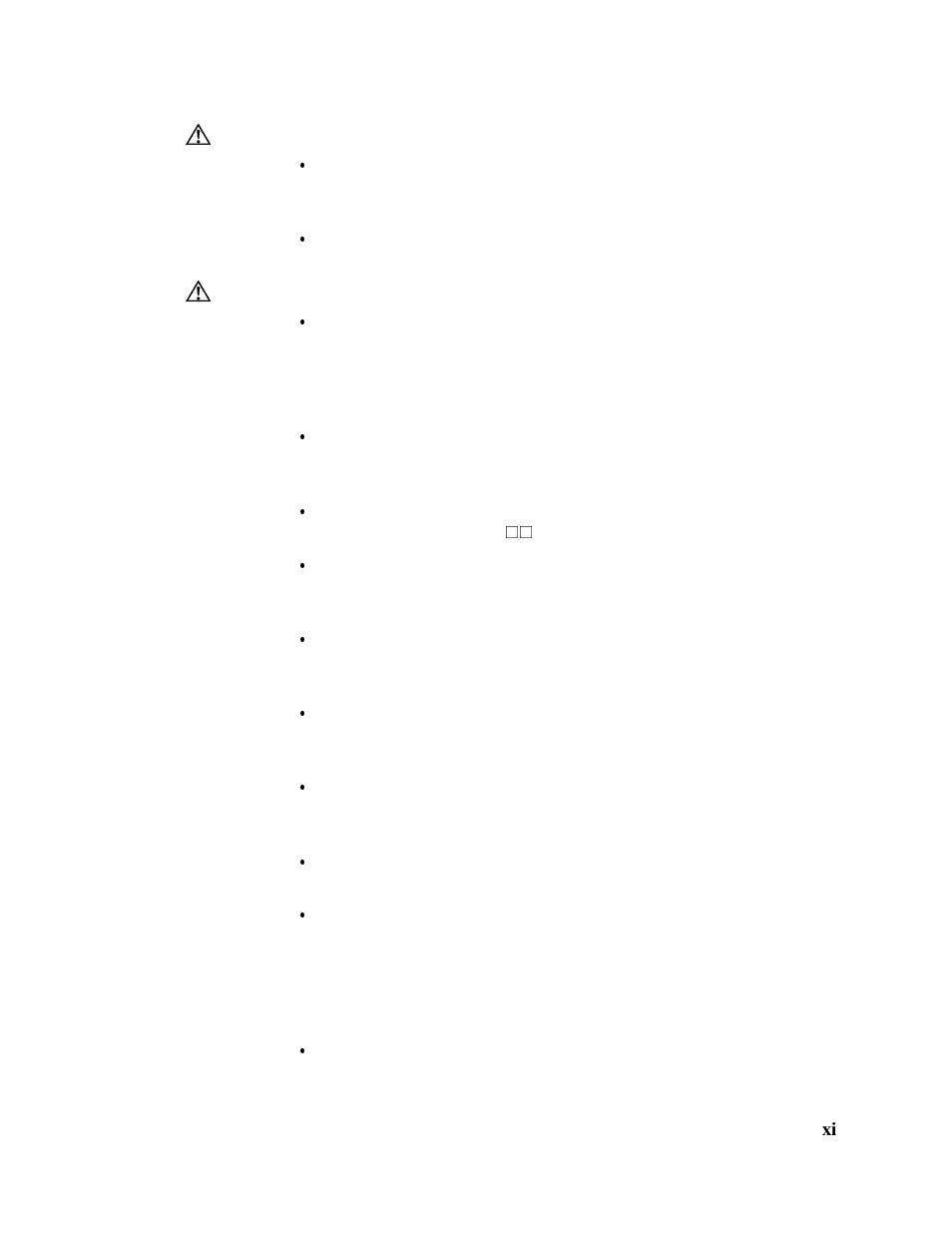 Safety precautions (continued) | Omron NT-series Programmable Terminal V022-E3-1 User Manual | Page 11 / 318