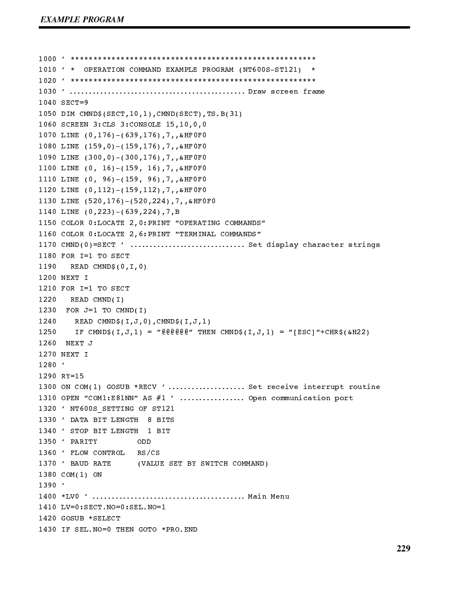 6 example program | Omron NT-series Programmable Terminal V022-E3-1 User Manual | Page 243 / 318