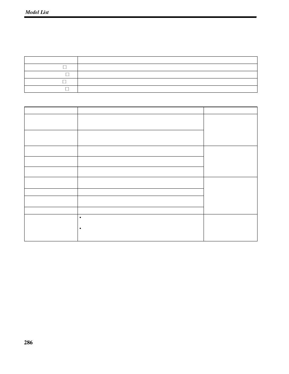 Appendix j, Model list pt, Host link unit | Omron NT-series Programmable Terminal V022-E3-1 User Manual | Page 299 / 318