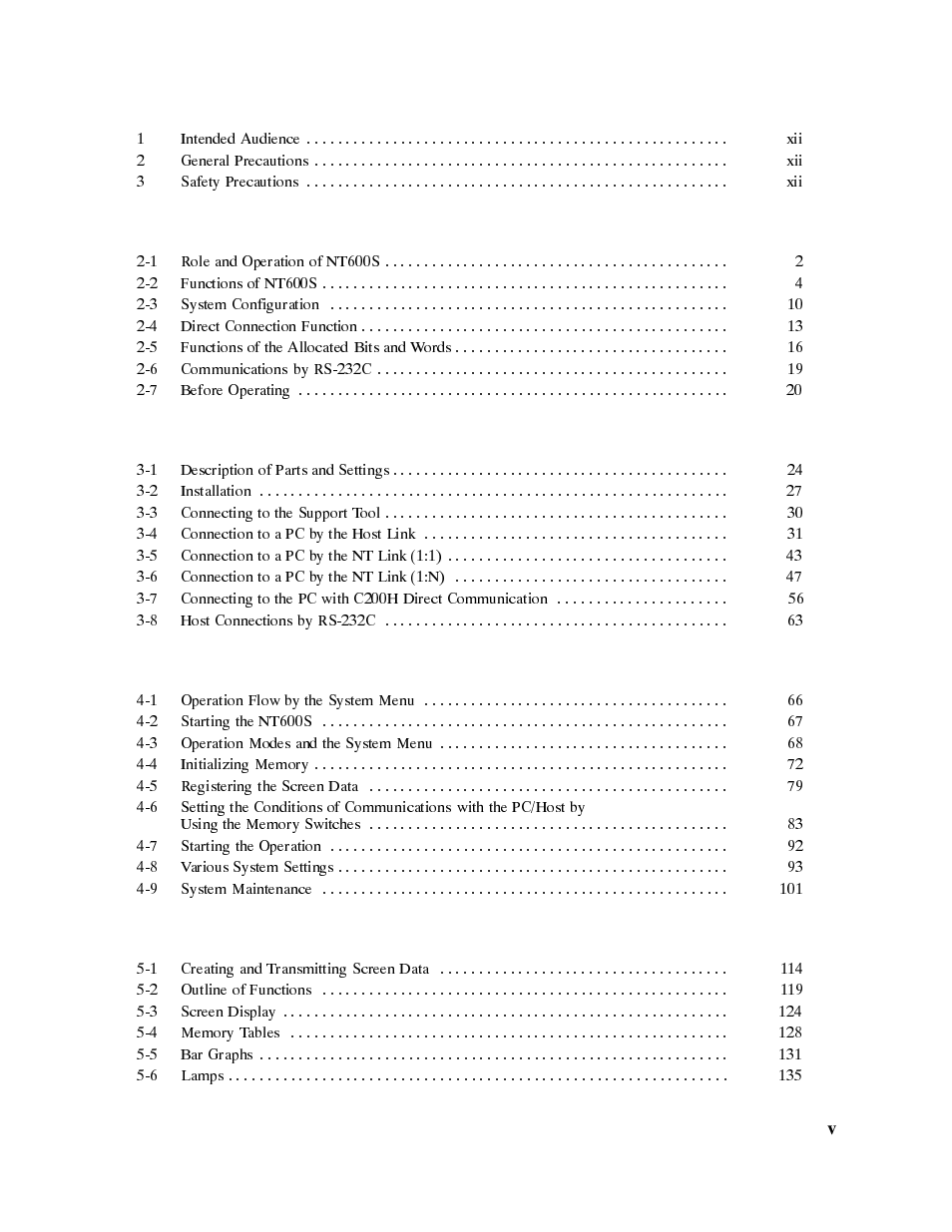Omron NT-series Programmable Terminal V022-E3-1 User Manual | Page 5 / 318