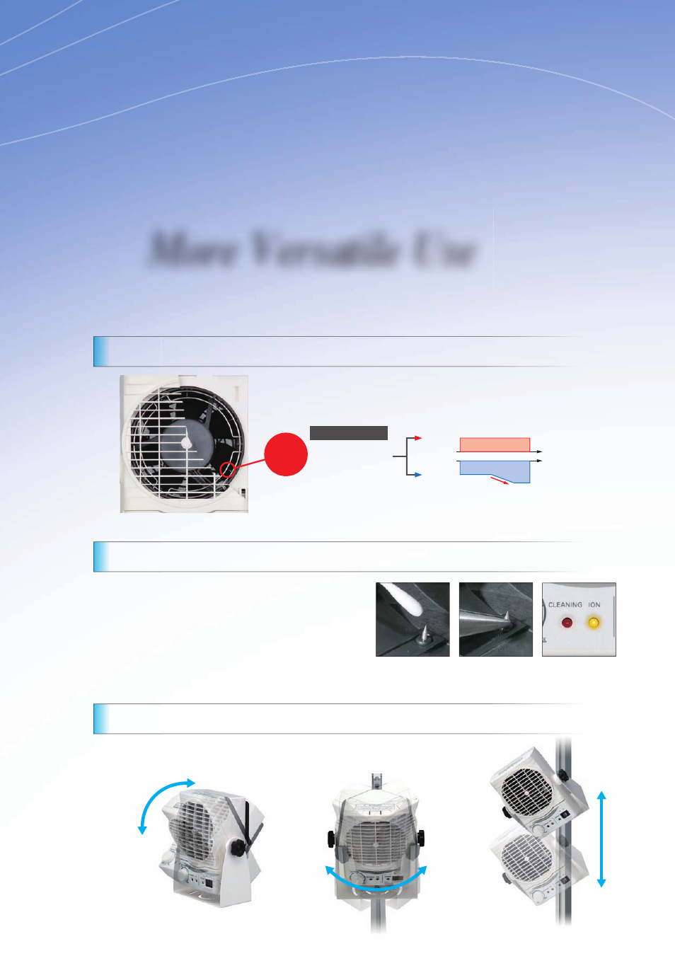 Rd in fan ionizers, More versatile use, Long-term ionization performance | Omron Ionizer Basic Fan ZJ-FA20 User Manual | Page 4 / 6