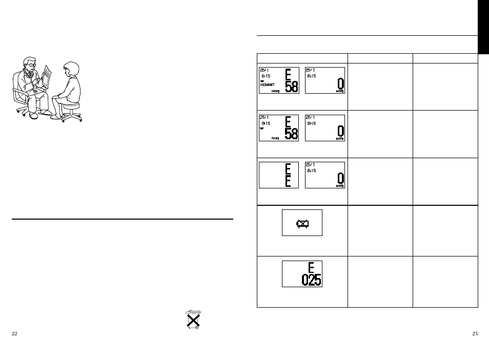 Maintenance and storage, Error indication, Diseases influencing blood pressure values | Omron INTELLI 637IT User Manual | Page 12 / 13